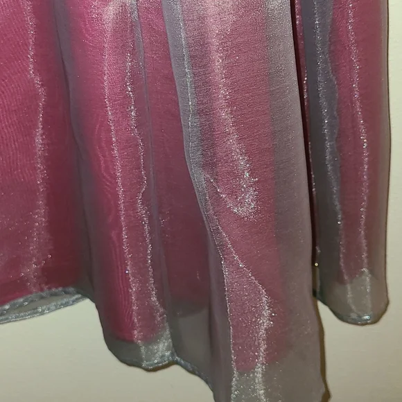 NWOT Apostrophe grey/fuschia full length skirt - Picture 2 of 8